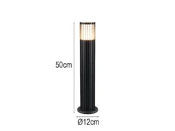 LED Sockelleuchte Aluminium Anthrazit, für Reihenschaltung geeignet, H: 50cm