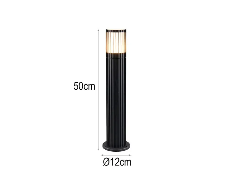 LED Sockelleuchte Aluminium Anthrazit, für Reihenschaltung geeignet, H: 50cm