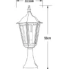 LED Sockelleuchte aus Aluminium Weiß, antike E27 Gartenlaterne, Höhe 55cm