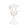 LED Sockelleuchte aus Aluminium im Landhausstil Weiß, Höhe 30cm