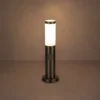 LED Sockelleuchte aus Edelstahl Silber mit Bewegungsmelder, Höhe 45cm