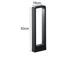 LED Sockelleuchte 2er Set Anthrazit Höhe 50cm IP54 - Außenleuchten Wegeleuchten