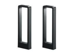 LED Sockelleuchte 2er Set Anthrazit Höhe 50cm IP54 - Außenleuchten Wegeleuchten