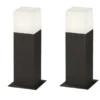 LED Sockelleuchte 2er Set in Anthrazit Höhe 30cm IP44 - Außenleuchte Wegeleuchte