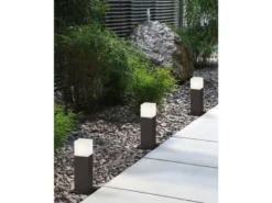 LED Sockelleuchte 2er Set in Anthrazit Höhe 30cm IP44 - Außenleuchte Wegeleuchte