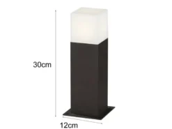 LED Sockelleuchte 3er Set in Anthrazit Höhe 30cm IP44 - Außenleuchte Wegeleuchte