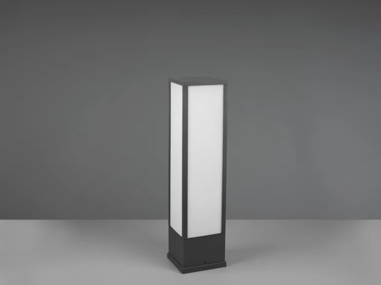 LED Sockelleuchte FUERTE eckig in Anthrazit, Höhe 60cm, IP54