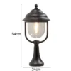 LED Sockelleuchte, Gartenlaterne im Landhausstil Schwarz, Höhe 54cm