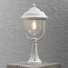 LED Sockelleuchte, Gartenlaterne im Landhausstil Weiß, Höhe 54cm
