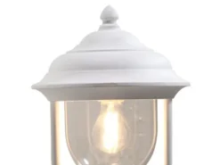LED Sockelleuchte, Gartenlaterne im Landhausstil Weiß, Höhe 54cm