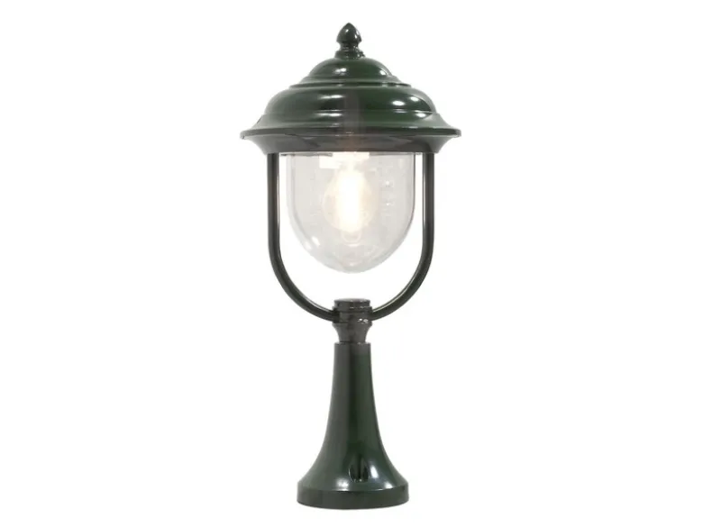 LED Sockelleuchte, Gartenlaterne im Landhausstil Grün, Höhe 54cm