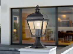 LED Sockelleuchte Garten Laterne im Landhausstil, Höhe 39,5cm