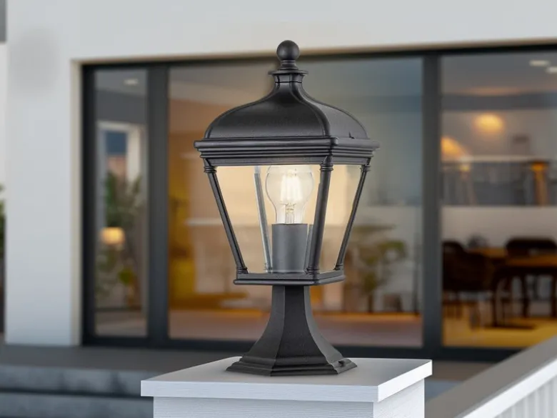 LED Sockelleuchte Garten Laterne im Landhausstil, Höhe 39,5cm