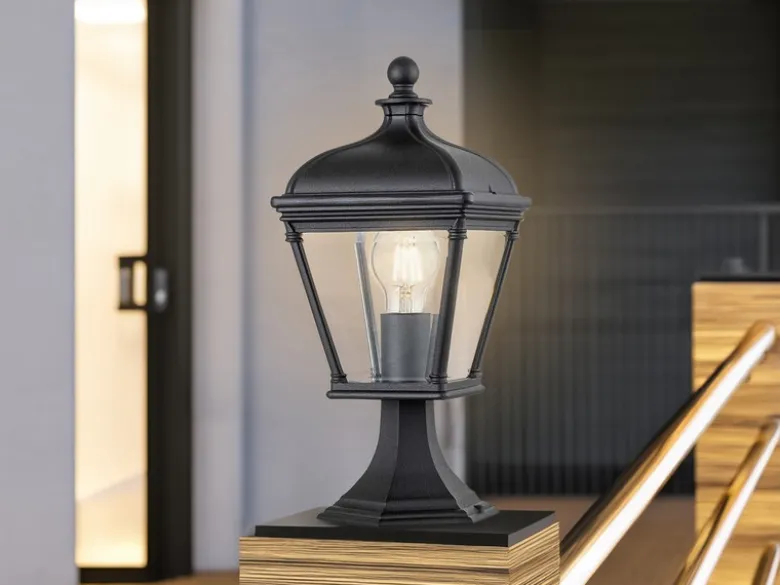 LED Sockelleuchte Garten Laterne im Landhausstil, Höhe 39,5cm
