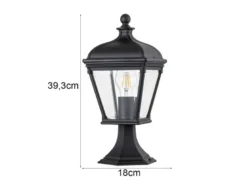 LED Sockelleuchte Garten Laterne im Landhausstil, Höhe 39,5cm