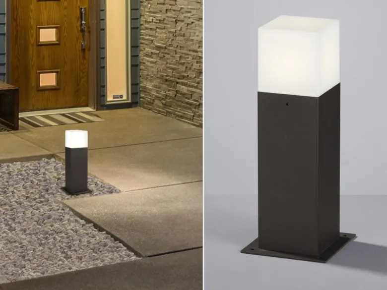 LED Sockelleuchte HUDSON in Anthrazit Höhe 30cm IP44 - Außenleuchte