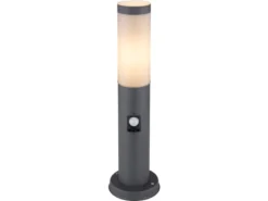 LED Sockelleuchte in Anthrazit & Opal mit Bewegungsmelder, Höhe 45cm