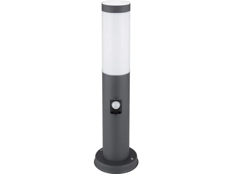 LED Sockelleuchte in Anthrazit & Opal mit Bewegungsmelder, Höhe 45cm