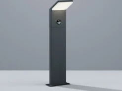 LED Sockelleuchten mit Bewegungsmelder 3er SET, Anthrazit, IP54, H50 cm