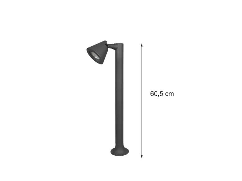 LED Sockelleuchte Spot schwenkbar in Anthrazit, Höhe 60cm, IP44
