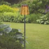 LED Solar Erdspießleuchte mit Dekorstanzungen in Kupfer-Gold, Höhe 70cm