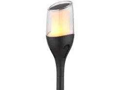 LED Solarfackel mit Flammeneffekt, Höhe verlängerbar bis 64,5cm