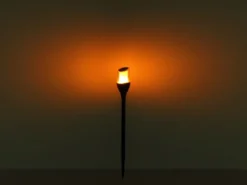 LED Solarfackel mit Flammeneffekt, Höhe verlängerbar bis 64,5cm
