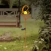 LED Solar Gartenstecker mit Erdspieß drehbar aus Metall in Rostoptik, Höhe 90cm