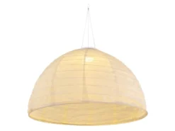 LED Solarhängeleuchte Lampion Lampenschirm in Weiß, Ø40cm