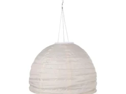 LED Solarhängeleuchte Lampion Lampenschirm in Weiß, Ø40cm