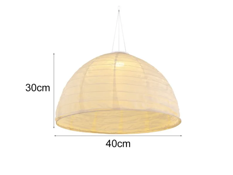 LED Solarhängeleuchte Lampion Lampenschirm in Weiß, Ø40cm