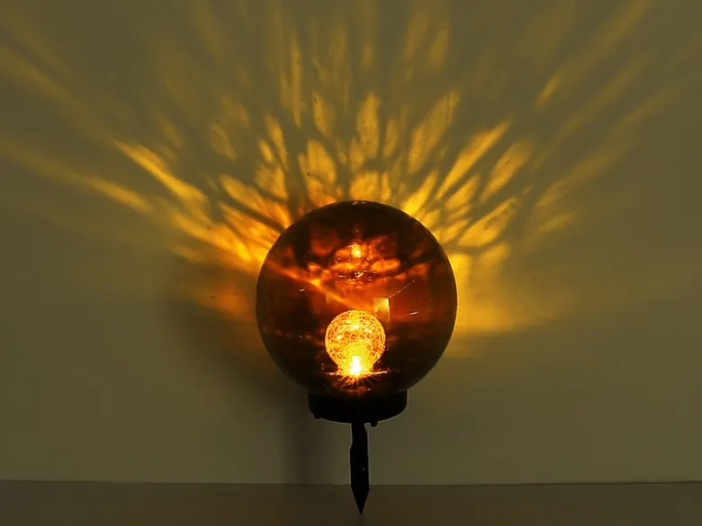LED Solarkugel Garten - Leuchtkugel rauchfarbig Ø 25cm mit Erdspieß