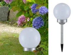 LED Solarkugel Garten - Leuchtkugel Ø 15cm mit Erdspieß