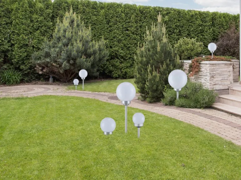LED Solarkugel Garten - Leuchtkugel Ø 25cm mit Erdspieß