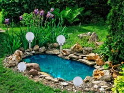 LED Solarkugel Garten - Leuchtkugel Ø 20cm mit Erdspieß