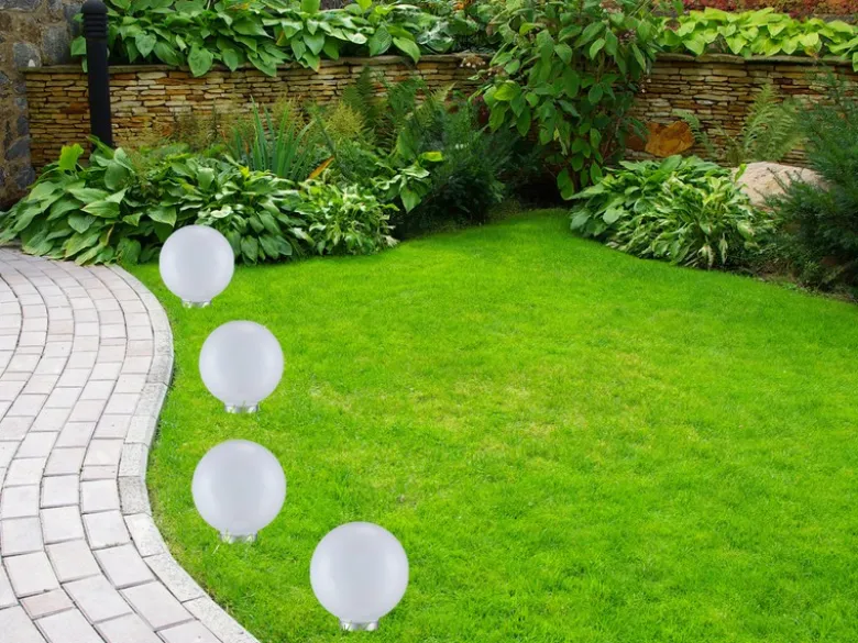 LED Solarkugel Garten - Leuchtkugel Ø 20cm mit Erdspieß