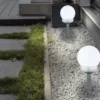 LED Solarkugeln Garten - 3er SET, Leuchtkugel Ø 10cm mit Erdspieß