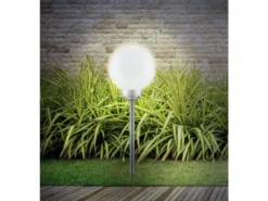LED Solarkugeln Garten - 2er SET, Leuchtkugel Ø 20cm mit Erdspieß
