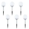 LED Solarkugeln Garten - 6er SET, Leuchtkugel Ø 10cm mit Erdspieß