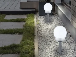 LED Solarkugeln Garten - 6er SET, Leuchtkugel Ø 10cm mit Erdspieß