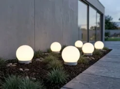 LED Solarkugeln Garten - 6er SET, Leuchtkugel Ø 10cm mit Erdspieß