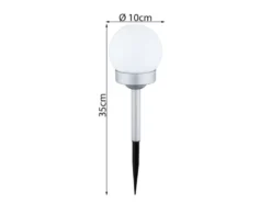 LED Solarkugeln Garten - 6er SET, Leuchtkugel Ø 10cm mit Erdspieß