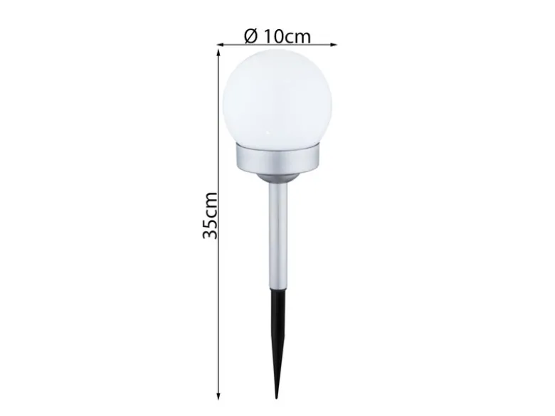 LED Solarkugeln Garten - 6er SET, Leuchtkugel Ø 10cm mit Erdspieß