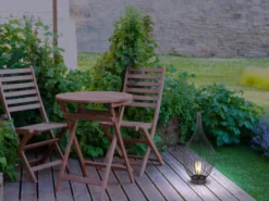 LED Solarlaterne aus Metall, hängend oder stehend, Höhe 57cm