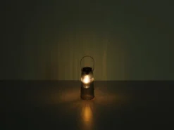 LED Solarlaterne Rauchglas, hängend oder stehend, Höhe 25cm