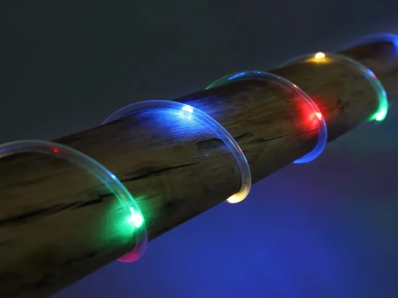LED Solar Lichtschlauch für Außen mit RGB Beleuchtung, Länge 4,9 Meter