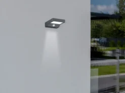 LED Solar Wandleuchte Außenleuchte FOMOSA mit Bewegungsmelder Anthrazit