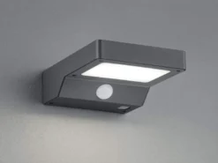LED Solar Wandleuchte Außenleuchte FOMOSA mit Bewegungsmelder Anthrazit