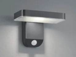 LED Solar Wandleuchte Außenleuchte ESQUEL mit Bewegungsmelder in Anthrazit