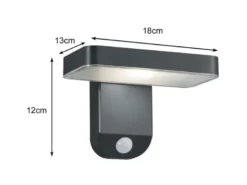 LED Solar Wandleuchte Außenleuchte ESQUEL mit Bewegungsmelder in Anthrazit